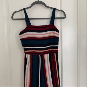 striped jump suit